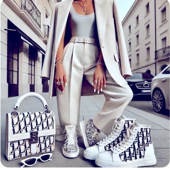 ❤️CHRISTIAN DIOR Size 42EU/10US B23 High Dior Oblique High Top Sneakers - Picture 4 of 11